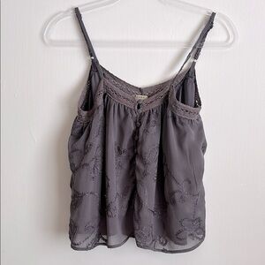 Anthropology - Anama - Gray Spaghetti Strap Camisole Top
